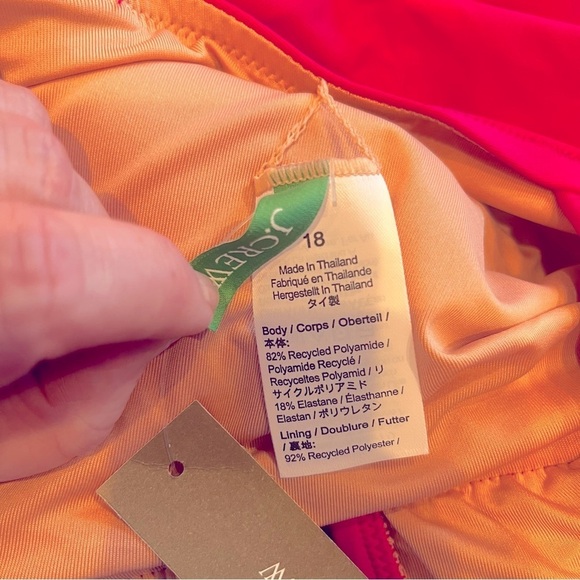 J Crew Ruched Ruffle One-piece Swimsuit Hot Pink Fuschia - Picture 7 of 8